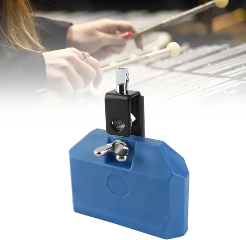 Vista 2 de Plastic Percussion Block with Mounting Bracket for Crisp Medium Pitch Sound, a Jam Block and Latin Drum Instrument for Drummers Expanding their Kit