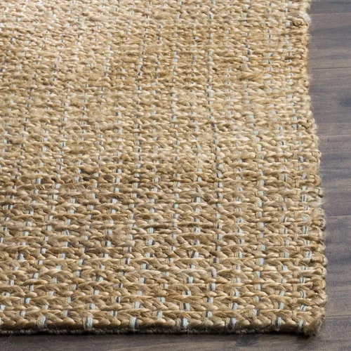 Vista 5 de SAFAVIEH Natural Fiber Collection - Alfombra de pasillo de 2 pies 6 pulgadas x 6 pies, azul claro y natural, yute hecho a mano, ideal para zonas
