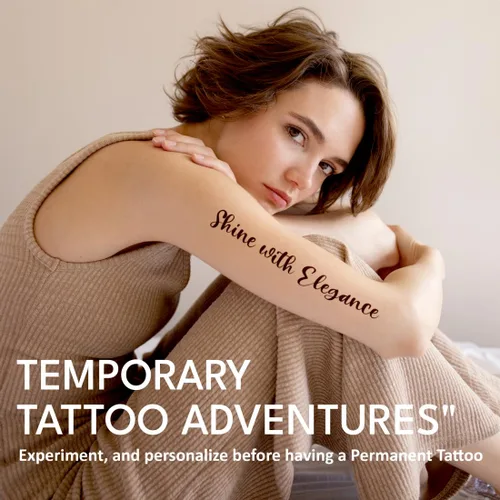 Vista 2 de Tatuajes temporales realistas personalizados, diseños de texto con nombre personalizado, crea tus propios tatuajes falsos para adultos, hombres