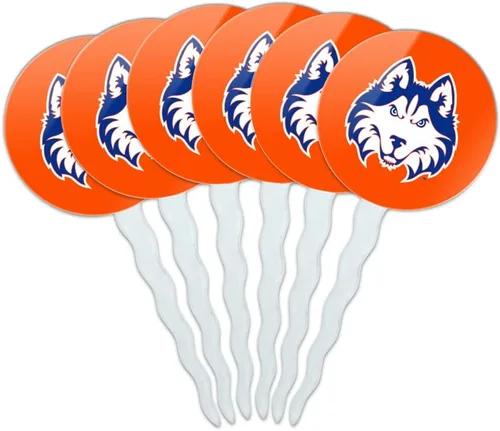 Vista 142 de Abilene Christian - Juego de 6 palillos para cupcakes con logotipo secundario