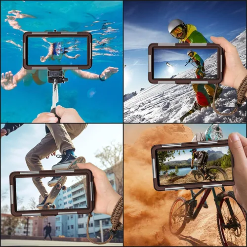 Vista 2 de Funda impermeable para teléfono de buceo para iPhone 11/12/13/15/16/17 Pro Max/Samsung Galaxy Note10/9/8/S25/S24/23/22/21 Ultra Plus Professional