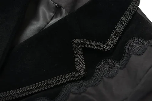 Vista 5 de Chaqueta steampunk gótica medieval para mujer, estilo victoriano, manga acampanada