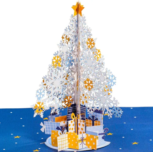 Vista 9 de Paper Love Tarjeta de Navidad desplegable, ramo de flores 3D con recuerdo, regalo de decoración navideña, 10 x 7 pulgadas con sobre y etiqueta