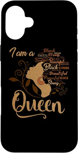 Vista 22 de Funda para iPhone 16 BLM Melanin Women I'm a Queen African American Black Pride
