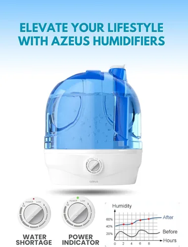 Vista 6 de Humidificadores para dormitorio, humidificadores ultrasónicos de niebla fría de 2.8 L para el hogar, guardería y plantas, humidificador de aire