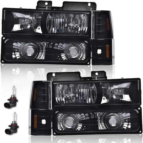 Vista 19 de CHEDA Conjunto de faros, lente transparente carcasa negra ámbar reflector