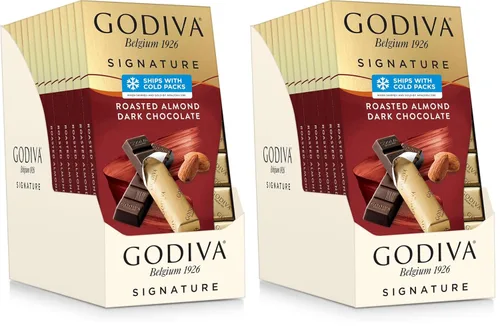 Vista 5 de Godiva Chocolatier Mini barras Chocolate Signature, 72% cacao oscuro, 3.1 onzas (paquete de 12)