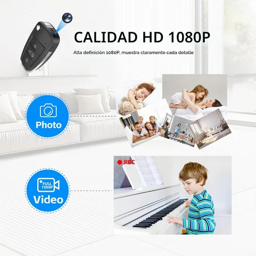 Vista 2 de 1080P Mini cámara para el hogar 64GB cámara de seguridad cámara interior con detección de movimiento