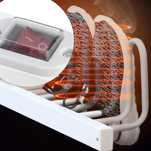 Vista 4 de Secador de zapatos eléctrico para zapatos Tendedero de secado montado en la pared Calefacción eléctrica Zapatos para el hogar Secadora de zapatos