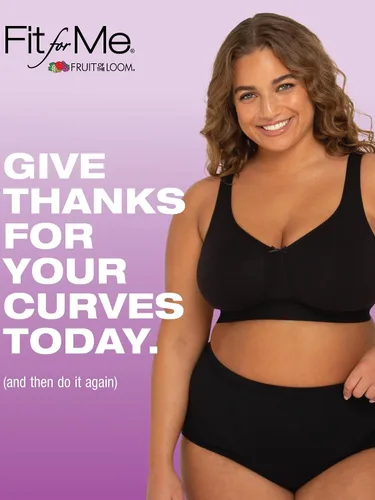 Vista 5 de Fruit of The Loom Womens Plus Size Wireless Cotton Bra
