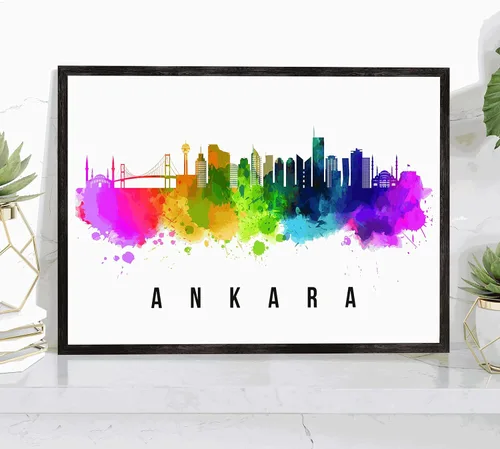 Vista 33 de Póster de Kazan Skyline Rusia, pintura de paisaje urbano de Kazan, póster de Rusia, paisaje urbano de Kazán y estampado de monumentos, arte de pared