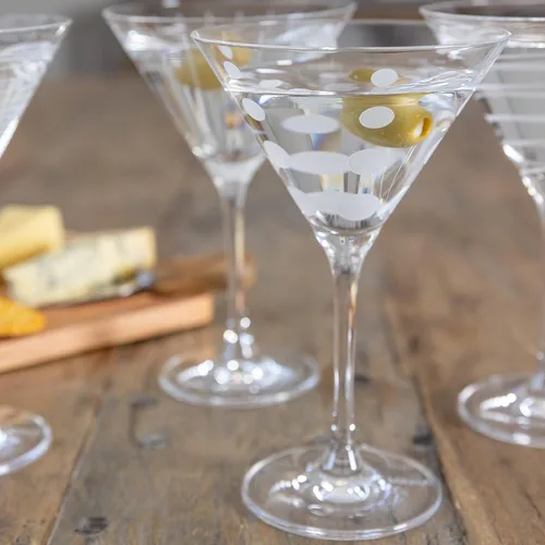 Vista 6 de Mikasa, Juego de 4 vasos de cóctel de Martini de cristal de alegría, modelo: 5159319