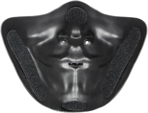Vista 4 de CMAIR4U Airsoft Half Face Masks Halloween Costume Cosplay Evil Demon Kabuki Samurai Hannya Oni Mask