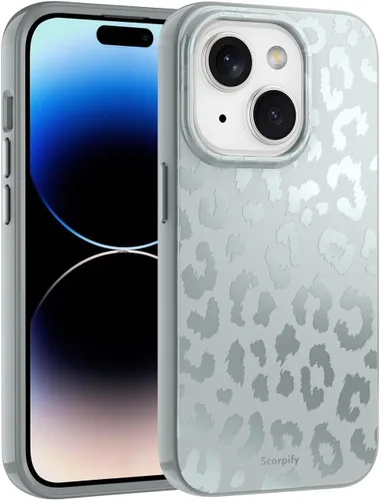 Vista 79 de SCORPIFY Funda para iPhone 15 Pro Max [Compatible con MagSafe] con Diseño de Estampado de Leopardo Guepardo Negro Mate, Linda Funda Magnética