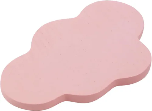 Vista 3 de MY MIRONEY Bandeja de resina de 4.13 x 2.76 pulgadas para joyas, plato decorativo en forma de nube, bandejas de platos rosados, soporte para llavero