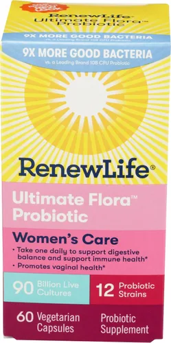Vista 6 de Renew Life Cápsulas probióticas para mujeres, 50 mil millones de UFC garantizadas, apoya el equilibrio del pH, la salud vaginal, urinaria, digestiva