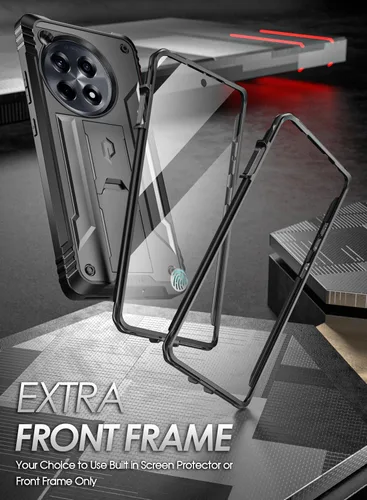 Vista 5 de Funda Poetic Revolution Compatible con OnePlus 12R 5G (2024), con protector de pantalla integrado, funciona con identificación por huellas