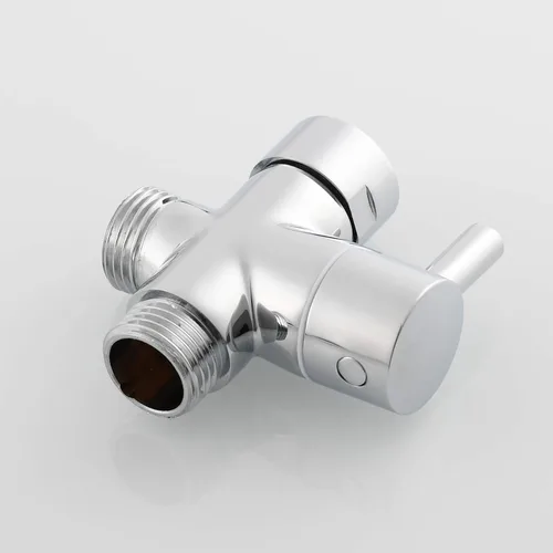 Vista 8 de CIENCIA Válvula desviadora de ducha G1/2" para baño, válvula desviadora de brazo de ducha de latón de 3 vías para ducha de mano, componentes