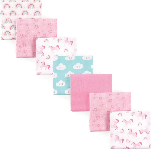 Vista 13 de Luvable Friends Mantas unisex de franela de algodón para bebé, paquete de 84 ABC, talla única