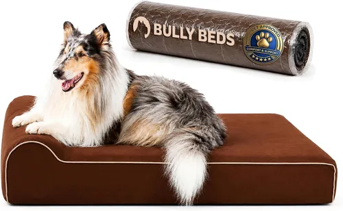Vista 9 de Bully Beds Cama ortopédica para perros – Cama de espuma viscoelástica para perros artríticos y ancianos – Cama para perros lavable a máquina