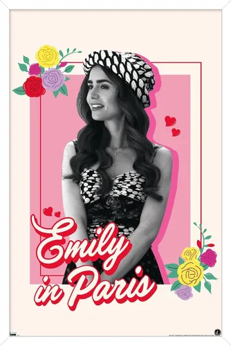 Vista 14 de Trends International Emily In Paris - Póster de pared de flores, 14.72 x 22.37 pulgadas, versión enmarcada de madera de granero