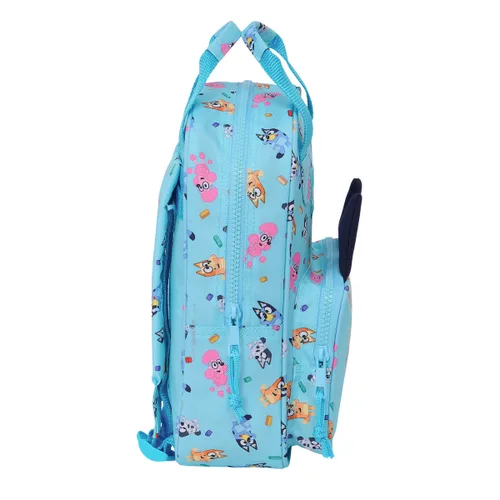 Vista 3 de Mochila Escolar Bluey Azul cielo 20 x 28 x 8 cm