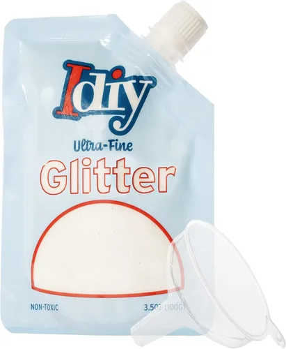 Vista 11 de iDIY - Brillantina ultra fina azul aguamarina (3.5 onzas), purpurina extrafina con bolsa de boquilla fácil de verter y embudo para resina, slime