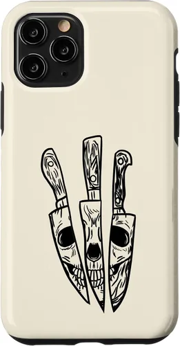 Vista 29 de Skull Reflected on Kitchen Knives Retro Chefs Cooks Gift Case for iPhone 17