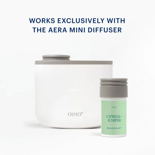 Vista 5 de Aera Mini Cypress & Juniper - Recambio de cápsula de fragancia de aceite esencial fabricado con tecnología OdorOut - Notas de romero, pomelo