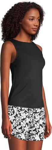 Vista 4 de Lands' End Traje de baño con cuello alto UPF 50 modesto tankini para mujer