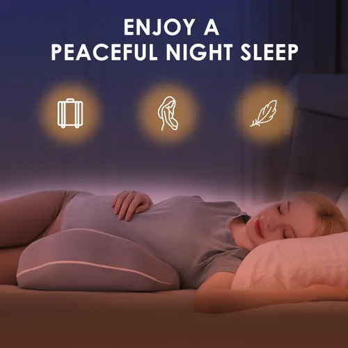 Vista 2 de Chilling Home Almohada portátil de espuma viscoelástica para embarazo, almohada corporal de maternidad para dormir, almohada multifuncional de cuña