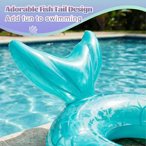 Vista 2 de MoKo Anillo de natación inflable, lindo flotador de piscina, decoración de tubo, tubos de natación, piscina al aire libre, playa, flotadores