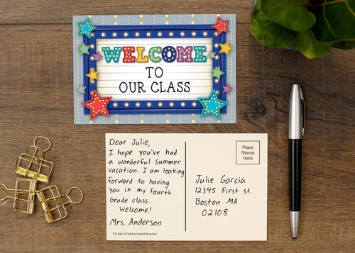 Vista 3 de Teacher Created Resources Postales de bienvenida de carpa (5486)