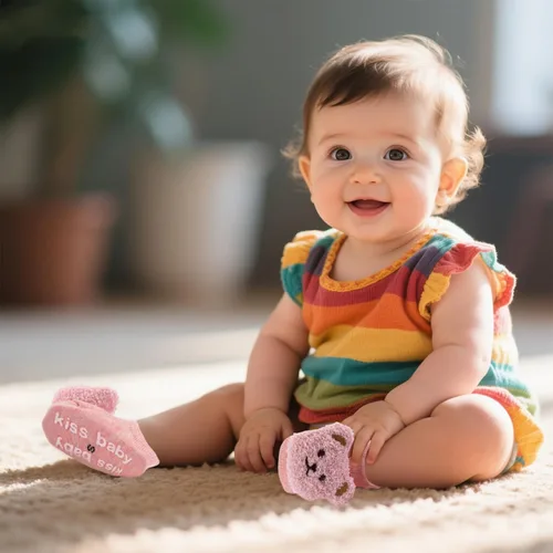 Vista 4 de Baby Girl Non Slip Cute Flower Grippy Socks Soft Breathable Cotton Toddler Ankle Socks Anti Skid Newborns