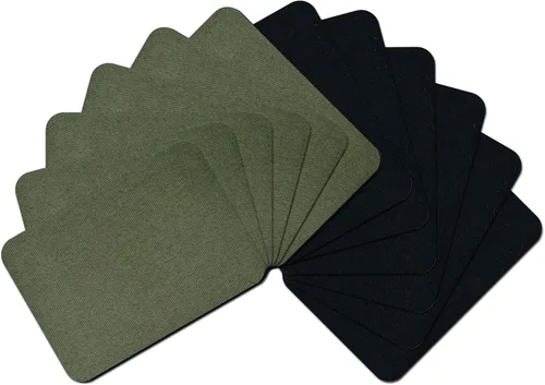 Vista 24 de 15 piezas de parches de tela de calidad premium para planchar por dentro y por fuera, adhesivo más fuerte, algodón, rojo, verde, azul, marrón