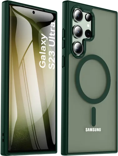Vista 14 de Funda para Samsung Galaxy S23 con un 200% más fuerte magnético, funda para teléfono S23 con protector de pantalla, protección de grado militar
