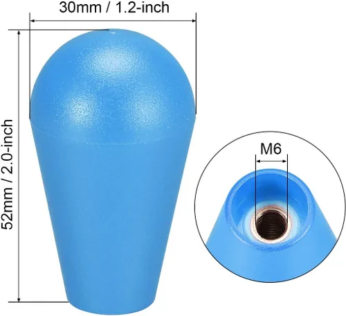 Vista 2 de Uxcell Ellipse - Cabezal ovalado de joystick balancín con mango superior estilo americano juego de arcade piezas de repuesto para bricolaje 2