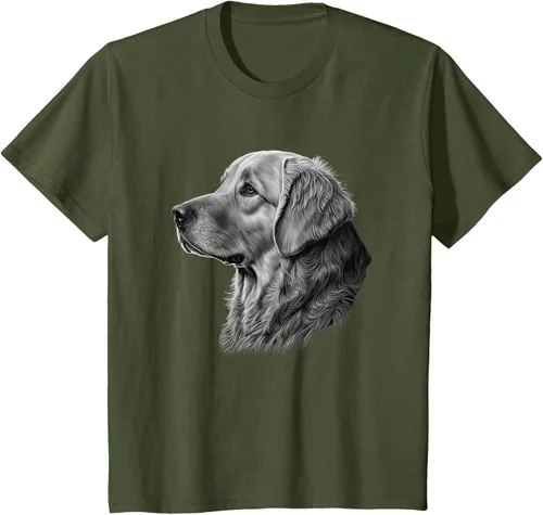 Vista 12 de Camiseta divertida Golden Retriever, Negro
