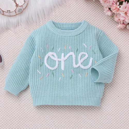 Vista 93 de Suéter de primer cumpleaños para bebés y niñas de un año de edad, sesión de fotos, otoño e invierno