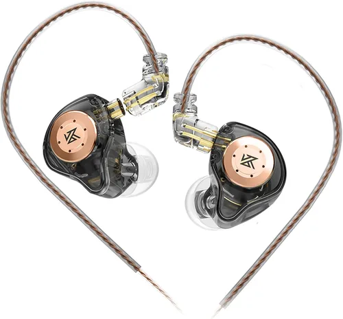 Vista 52 de KZ Castor - Auriculares intrauditivos, sonido de graves mejorado HiFi, IEMs aislantes de ruido ajustables, auriculares con cable de doble