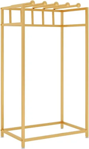 Vista 9 de Toalleros de lujo para baño/piscina/ducha/hotel, soporte de exhibición de metal comercial para manta/colcha/bufanda, barra colgante giratoria Negro