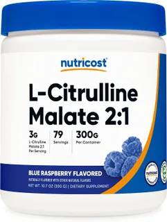 Nutricost L-citrulina malato 2:1 (10.58 oz) (frambuesa azul)
