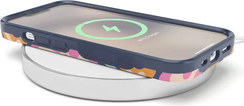 Vista 8 de Casely Funda para iPhone 13 Salpicadura de Color Medianoche Retro Abstracto Compatible con MagSafe Diseño Protector Audaz