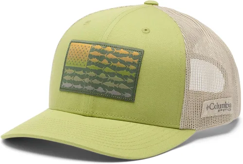 Vista 141 de Columbia Gorra de bola de malla Bandera antigua de malva/blanco/pescado