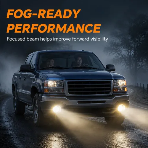 Vista 6 de G-PLUS Juego de luces antiniebla para parachoques compatibles con GMC Sierra 1500 2500 3500 Pickup GM2592154, GM2593154, GM2593154, GM2593128