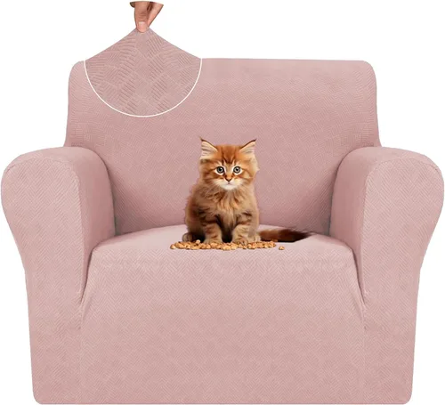 Vista 63 de MAXIJIN Funda elástica para silla con brazos, 1 pieza para sofá o silla de estar, funda antideslizante (31-46 pulgadas), protector de muebles que se