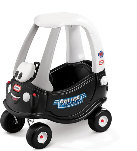 Vista 9 de Little Tikes Black Taxi Cozy Coupe Riding Game with Horns That Really Works, Snap Switch and Tank Lid