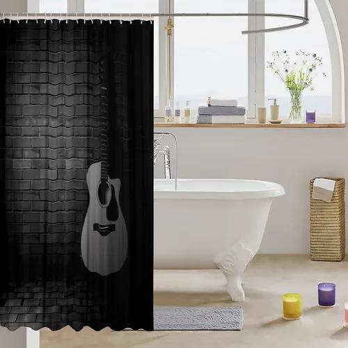 Vista 132 de Feelyou Cortina de ducha con diseño de gato para decoración de baño, bonita cortina de baño para puestos de bañeras, accesorios de baño divertidos