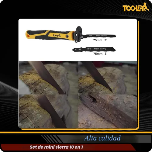Vista 5 de TOOLAN: Juego de sierra manual de artesanía de 10 en 1 y lima. Kit de sierra mini de corte manual y lima para manualidades, modelado, plástico