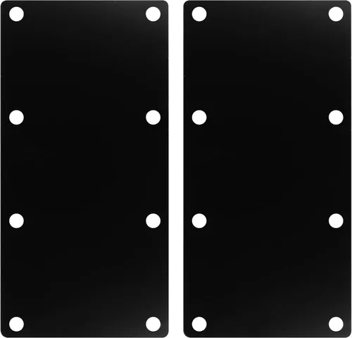 Vista 5 de 4 piezas de 9-1/4 pulgadas x 4-1/2 pulgadas negro recto soporte de placa de reparación, conector de placa de amarre para muebles, madera